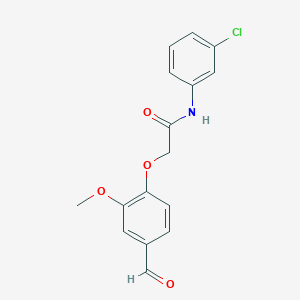 molecular formula C16H14ClNO4 B7714701 N-(3-Chloro-phenyl)-2-(4-formyl-2-methoxy-phenoxy)-acetamide CAS No. 247592-71-8