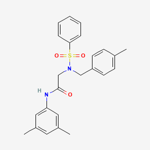 molecular formula C24H26N2O3S B7714706 N-[2-(3,4-dimethoxyphenyl)ethyl]-2-{N-[(4-methylphenyl)methyl]benzenesulfonamido}acetamide 