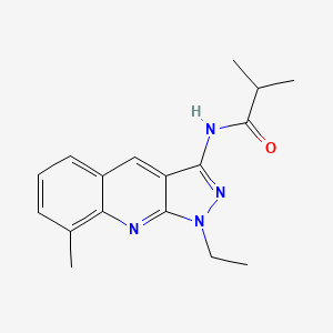 molecular formula C17H20N4O B7714776 N-(1-ethyl-8-methylpyrazolo[3,4-b]quinolin-3-yl)-2-methylpropanamide CAS No. 713093-63-1