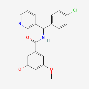 molecular formula C21H19ClN2O3 B7714786 N-[(4-chlorophenyl)(pyridin-3-yl)methyl]-3,5-dimethoxybenzamide 