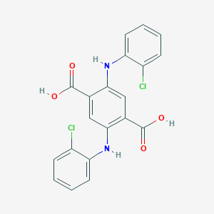 molecular formula C20H14Cl2N2O4 B077149 2,5-Bis(2-chloroanilino)terephthalic acid CAS No. 10291-27-7