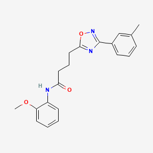 molecular formula C20H21N3O3 B7714926 N-(2-methoxyphenyl)-4-[3-(3-methylphenyl)-1,2,4-oxadiazol-5-yl]butanamide 