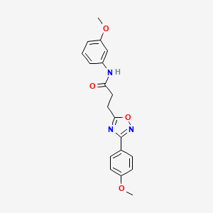 molecular formula C19H19N3O4 B7714970 N-(3-methoxyphenyl)-3-[3-(4-methoxyphenyl)-1,2,4-oxadiazol-5-yl]propanamide 
