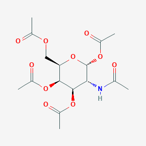 molecular formula C16H23NO10 B077150 alpha-D-Galactopyranose, 2-(acetylamino)-2-deoxy-, 1,3,4,6-tetraacetate CAS No. 10385-50-9
