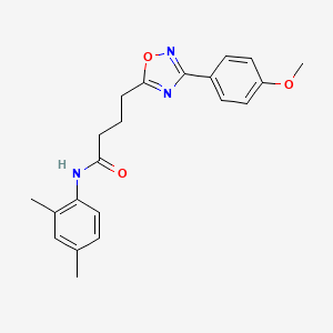 molecular formula C21H23N3O3 B7715123 N-(2,4-dimethylphenyl)-4-[3-(4-methoxyphenyl)-1,2,4-oxadiazol-5-yl]butanamide 