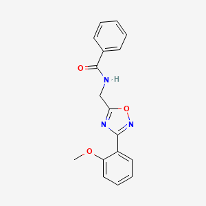 molecular formula C17H15N3O3 B7715192 N-[[3-(2-methoxyphenyl)-1,2,4-oxadiazol-5-yl]methyl]benzamide 