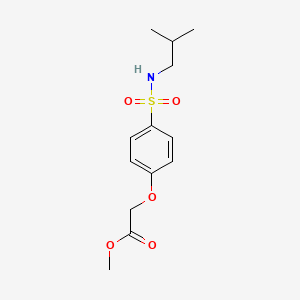 molecular formula C13H19NO5S B7715339 Methyl {4-[(2-methylpropyl)sulfamoyl]phenoxy}acetate 