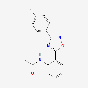 molecular formula C17H15N3O2 B7715347 N-{2-[3-(4-methylphenyl)-1,2,4-oxadiazol-5-yl]phenyl}acetamide 