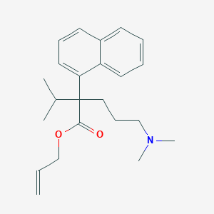 molecular formula C23H31NO2 B077154 Prop-2-enyl 5-(dimethylamino)-2-naphthalen-1-yl-2-propan-2-ylpentanoate CAS No. 14938-54-6