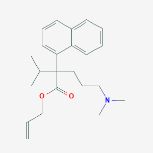 molecular formula C23H31NO2 B077154 alpha-(3-(Dimethylamino)propyl)-alpha-isopropyl-1-naphthaleneacetic acid allyl ester CAS No. 14938-54-6