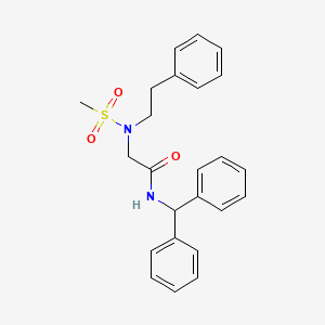 molecular formula C24H26N2O3S B7715403 N-(Diphenylmethyl)-2-[N-(2-phenylethyl)methanesulfonamido]acetamide 