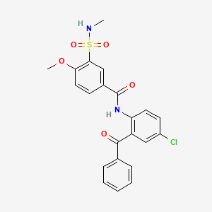 molecular formula C22H19ClN2O5S B7715481 N-(2-benzoyl-4-chlorophenyl)-4-methoxy-3-(methylsulfamoyl)benzamide 