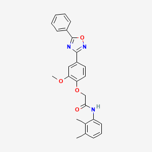 molecular formula C25H23N3O4 B7715485 N-(2,3-dimethylphenyl)-2-[2-methoxy-4-(5-phenyl-1,2,4-oxadiazol-3-yl)phenoxy]acetamide 