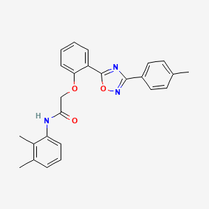 molecular formula C25H23N3O3 B7715665 N-(2,3-dimethylphenyl)-2-{2-[3-(4-methylphenyl)-1,2,4-oxadiazol-5-yl]phenoxy}acetamide 