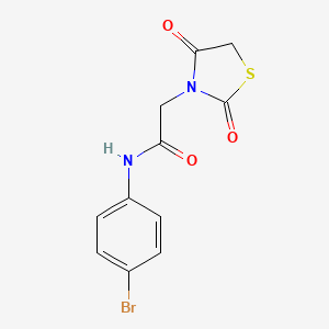 molecular formula C11H9BrN2O3S B7715671 N-(4-bromophenyl)-2-(2,4-dioxo-1,3-thiazolidin-3-yl)acetamide CAS No. 592549-60-5