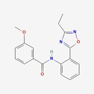 molecular formula C18H17N3O3 B7715758 N-[2-(3-ethyl-1,2,4-oxadiazol-5-yl)phenyl]-3-methoxybenzamide 
