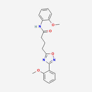 molecular formula C20H21N3O4 B7715784 N-(2-methoxyphenyl)-4-[3-(2-methoxyphenyl)-1,2,4-oxadiazol-5-yl]butanamide 