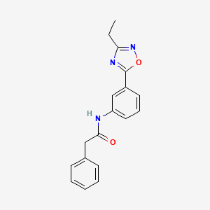 molecular formula C18H17N3O2 B7715971 N-[3-(3-ethyl-1,2,4-oxadiazol-5-yl)phenyl]-2-phenylacetamide 