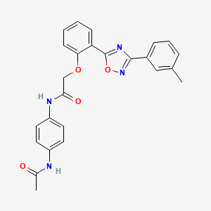 molecular formula C25H22N4O4 B7716100 N-(4-Acetamidophenyl)-2-{2-[3-(3-methylphenyl)-1,2,4-oxadiazol-5-YL]phenoxy}acetamide 
