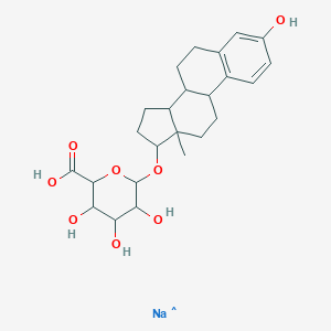 molecular formula C24H31NaO8 B077162 sodium;(2S,3S,4S,5R,6R)-3,4,5-trihydroxy-6-[[(8R,9S,13S,14S,17S)-3-hydroxy-13-methyl-6,7,8,9,11,12,14,15,16,17-decahydrocyclopenta[a]phenanthren-17-yl]oxy]tetrahydropyran-2-carboxylate CAS No. 15087-02-2