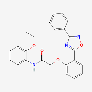 molecular formula C24H21N3O4 B7716217 N-(2-ethoxyphenyl)-2-[2-(3-phenyl-1,2,4-oxadiazol-5-yl)phenoxy]acetamide 