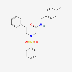 molecular formula C25H28N2O3S B7716277 N-(4-methylbenzyl)-N~2~-[(4-methylphenyl)sulfonyl]-N~2~-(2-phenylethyl)glycinamide 