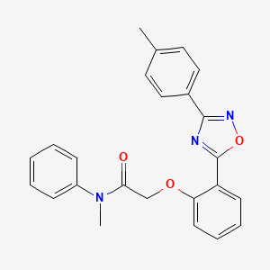 molecular formula C24H21N3O3 B7716304 N-methyl-2-{2-[3-(4-methylphenyl)-1,2,4-oxadiazol-5-yl]phenoxy}-N-phenylacetamide 