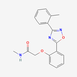 molecular formula C18H17N3O3 B7716331 N-methyl-2-{2-[3-(2-methylphenyl)-1,2,4-oxadiazol-5-yl]phenoxy}acetamide 