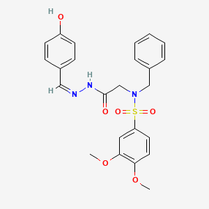 molecular formula C24H25N3O6S B7716389 N-benzyl-N-{2-[(2Z)-2-(4-hydroxybenzylidene)hydrazinyl]-2-oxoethyl}-3,4-dimethoxybenzenesulfonamide (non-preferred name) 
