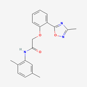 molecular formula C19H19N3O3 B7716659 N-(2,5-dimethylphenyl)-2-[2-(3-methyl-1,2,4-oxadiazol-5-yl)phenoxy]acetamide 