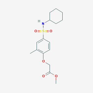 molecular formula C16H23NO5S B7716739 Methyl 2-[4-(cyclohexylsulfamoyl)-2-methylphenoxy]acetate 