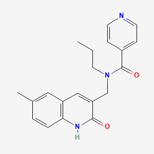 molecular formula C20H21N3O2 B7716767 N-((2-hydroxy-6-methylquinolin-3-yl)methyl)-N-propylisonicotinamide 