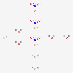 molecular formula H12N3O15Tl B077168 Thallic nitrate, trihydrate CAS No. 13453-38-8
