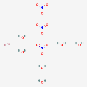 molecular formula H12N3O15Tl B077168 Thallium(III) nitrate trihydrate CAS No. 13453-38-8