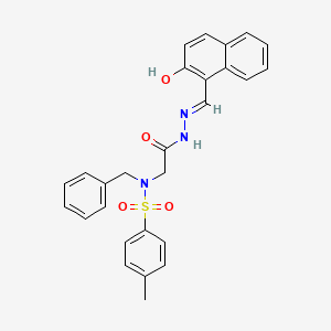 molecular formula C27H25N3O4S B7717031 (E)-N-benzyl-N-(2-(2-((2-hydroxynaphthalen-1-yl)methylene)hydrazinyl)-2-oxoethyl)-4-methylbenzenesulfonamide 