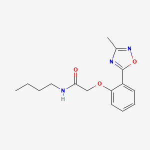 molecular formula C15H19N3O3 B7717057 N-butyl-2-[2-(3-methyl-1,2,4-oxadiazol-5-yl)phenoxy]acetamide 