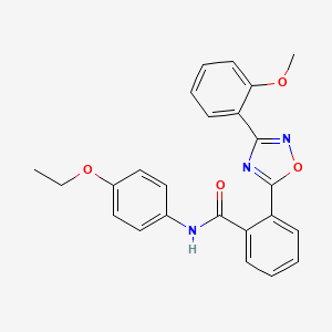 molecular formula C24H21N3O4 B7717143 N-(4-ethoxyphenyl)-2-[3-(2-methoxyphenyl)-1,2,4-oxadiazol-5-yl]benzamide 
