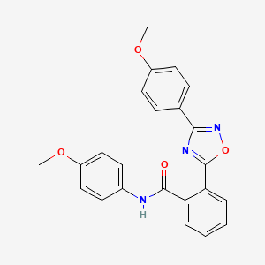molecular formula C23H19N3O4 B7717267 N-(4-methoxyphenyl)-2-[3-(4-methoxyphenyl)-1,2,4-oxadiazol-5-yl]benzamide 