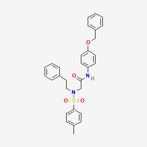 molecular formula C30H30N2O4S B7717392 N-[4-(benzyloxy)phenyl]-N~2~-[(4-methylphenyl)sulfonyl]-N~2~-(2-phenylethyl)glycinamide 