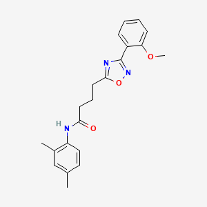 molecular formula C21H23N3O3 B7717426 N-(2,4-dimethylphenyl)-4-[3-(2-methoxyphenyl)-1,2,4-oxadiazol-5-yl]butanamide 