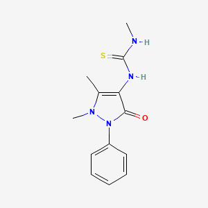 molecular formula C13H16N4OS B7717451 N-(1,5-dimethyl-3-oxo-2-phenyl-2,3-dihydro-1H-pyrazol-4-yl)-N'-methylthiourea CAS No. 76030-72-3
