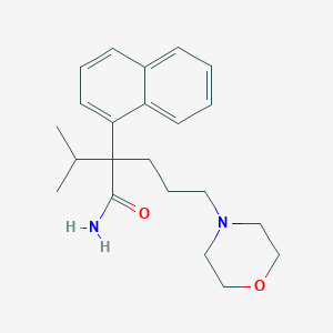 molecular formula C22H30N2O2 B077175 alpha-Isopropyl-alpha-(3-morpholinopropyl)-1-naphthaleneacetamide CAS No. 13531-99-2