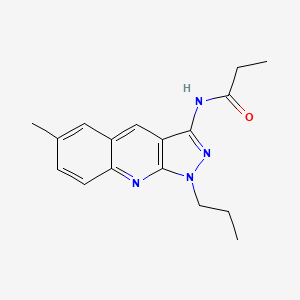 molecular formula C17H20N4O B7717528 N-(6-methyl-1-propylpyrazolo[3,4-b]quinolin-3-yl)propanamide 
