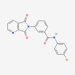 molecular formula C20H12BrN3O3 B7717832 N-(4-bromophenyl)-3-(5,7-dioxopyrrolo[3,4-b]pyridin-6-yl)benzamide CAS No. 2215259-51-9
