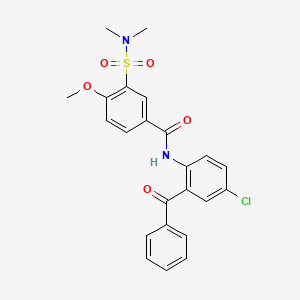 molecular formula C23H21ClN2O5S B7717881 N-(2-benzoyl-4-chlorophenyl)-3-(dimethylsulfamoyl)-4-methoxybenzamide 