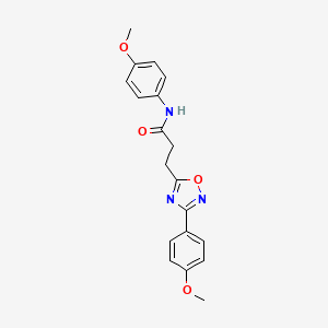 molecular formula C19H19N3O4 B7717926 N-(4-methoxyphenyl)-3-[3-(4-methoxyphenyl)-1,2,4-oxadiazol-5-yl]propanamide 
