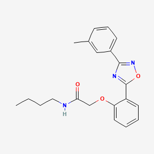 molecular formula C21H23N3O3 B7717968 N-butyl-2-{2-[3-(3-methylphenyl)-1,2,4-oxadiazol-5-yl]phenoxy}acetamide 