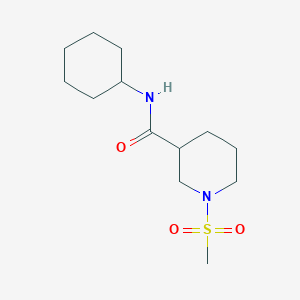 molecular formula C13H24N2O3S B7718028 N-cyclohexyl-1-(methylsulfonyl)piperidine-3-carboxamide 
