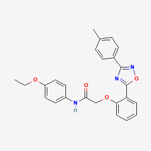 molecular formula C25H23N3O4 B7718082 N-(4-ethoxyphenyl)-2-{2-[3-(4-methylphenyl)-1,2,4-oxadiazol-5-yl]phenoxy}acetamide 