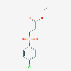 B077181 Ethyl 3-(4-chlorophenyl)sulfonylpropanoate CAS No. 14725-83-8